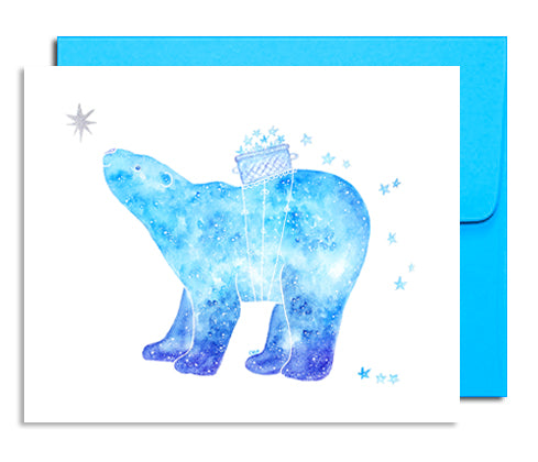Star Catcher Bear Greeting Card