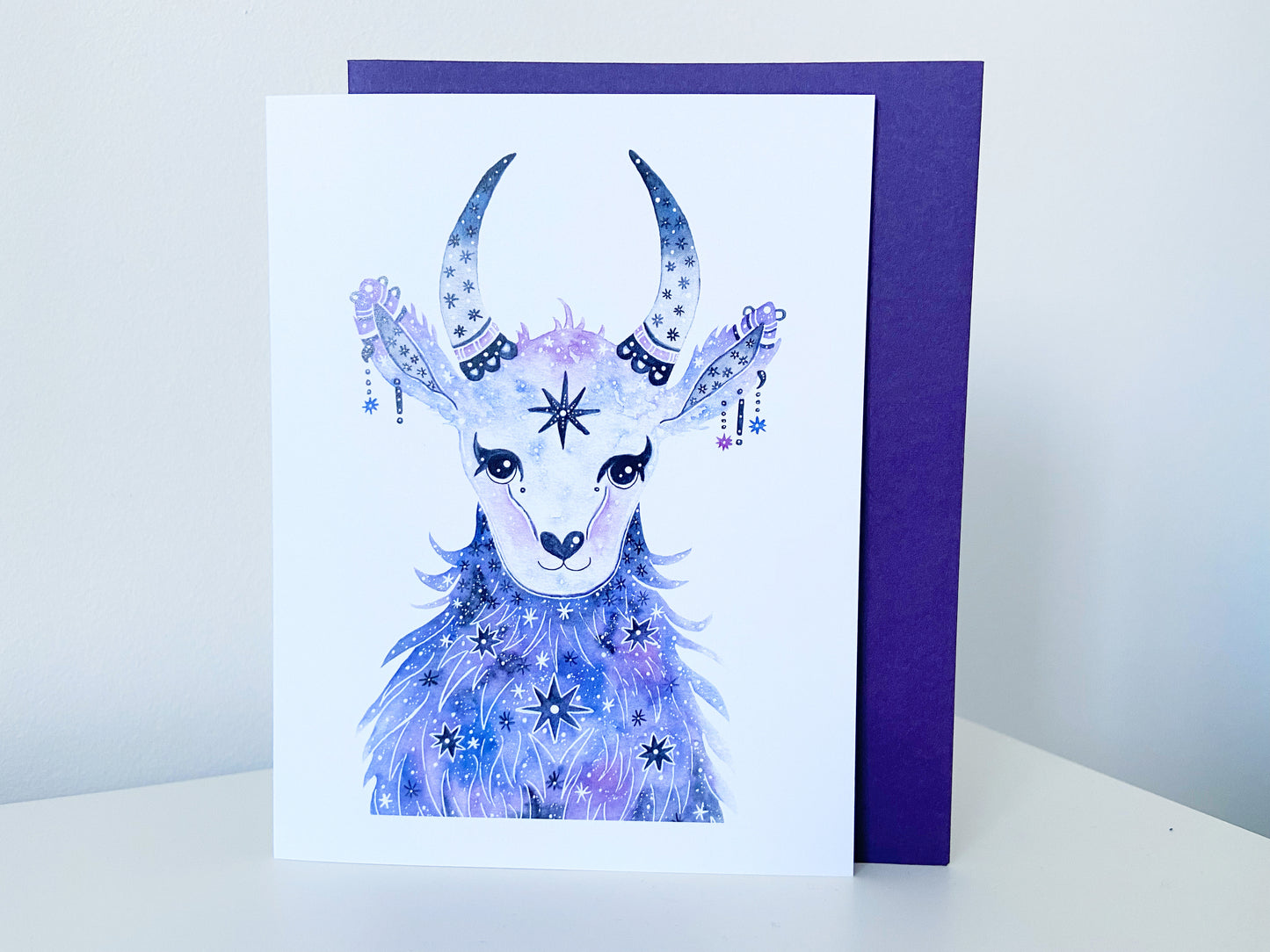 Celestial Goat Greeting Card