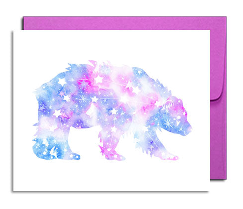 Celestial Bear Greeting Card