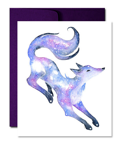 Celestial Fox Greeting Card