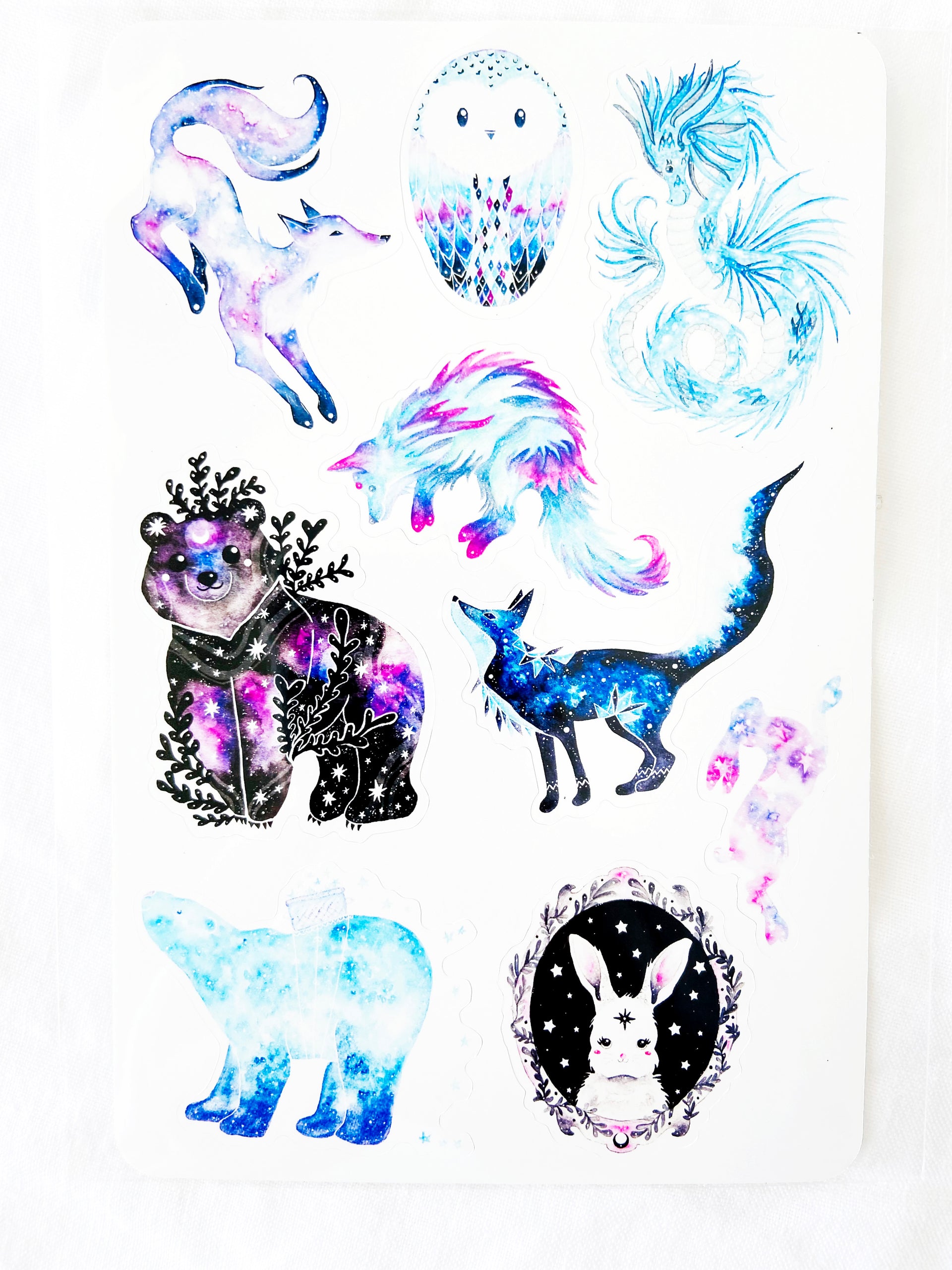 LA PETITES THE PAPER STUDIO STICKERS 3D GLITTER OUTLINE STICKERS COLORFUL  ANIMAL