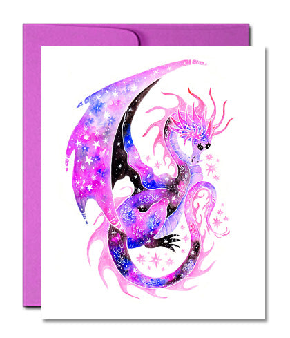 Nebula Dragon Greeting Card