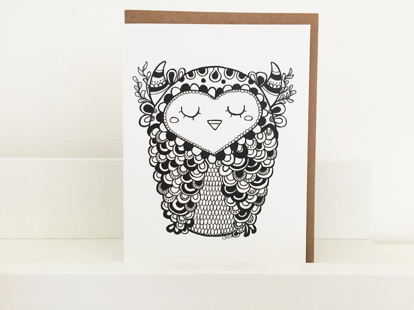 Ornamental Owl Greeting Card