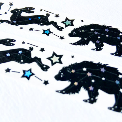 Animal Constellations Holographic Washi Tape