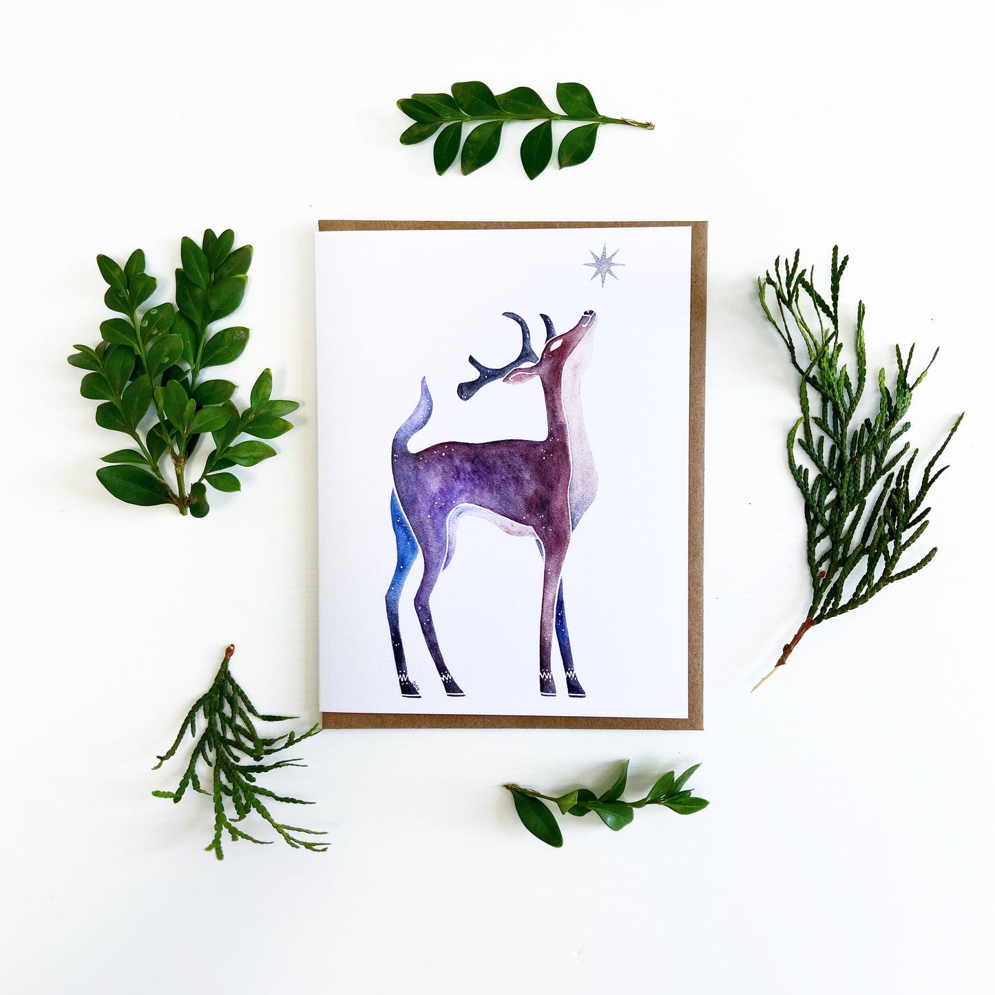 Winter Deer Greeting Card