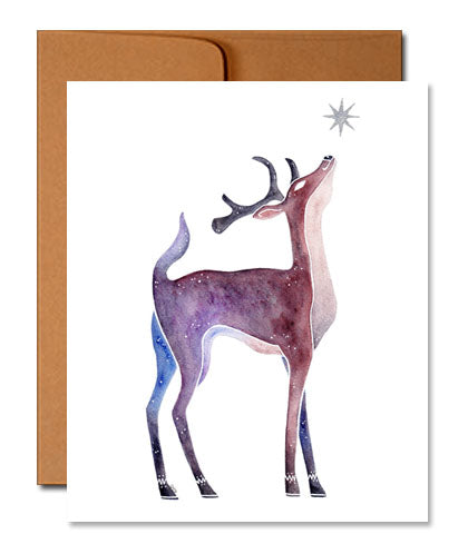 Winter Deer Greeting Card